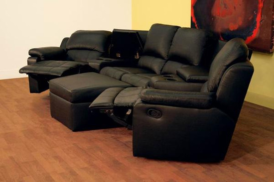 Brando Home Theater Seats Curved Row of 4
