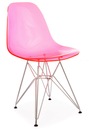 Eiffel Wire Base Chair Pink Acrylic