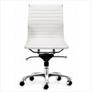 Aluminum Group Management Chair White Armless