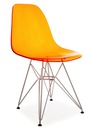 Eiffel Wire Base Chair Orange Acrylic