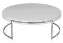 Ross Round Coffee Table White Lacquer