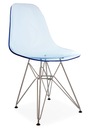 Eiffel Wire Base Chair Blue Acrylic