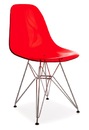 Eiffel Wire Base Chair Red Acrylic