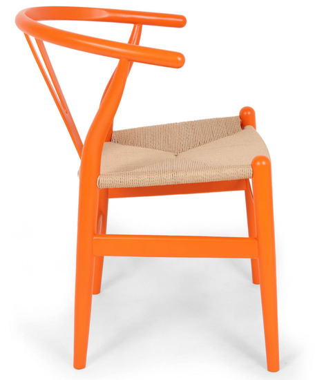 wishbone chair orange