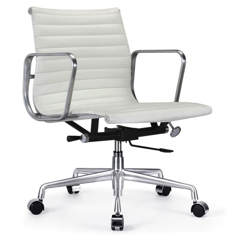 Aluminum Management Chair Ribbed Back - Home and Office Furniture